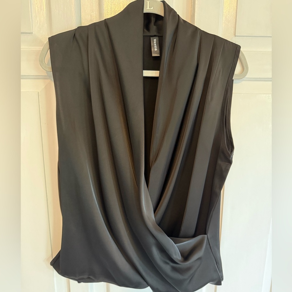Elegant Black Draped Top